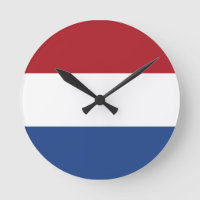 Drapeau de l'horloge murale de Pays-Bas