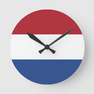 Horloge Ronde Drapeau de l'horloge murale de Pays-Bas