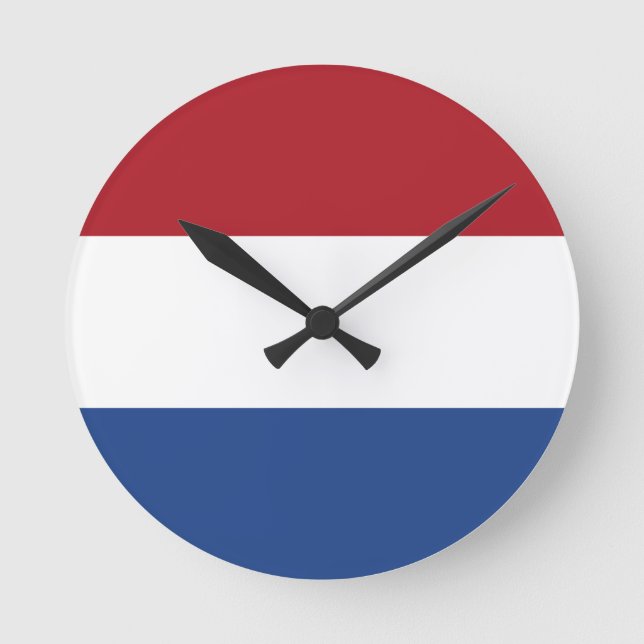 Horloge Ronde Drapeau de l'horloge murale de Pays-Bas (Recto)
