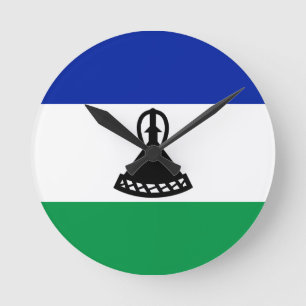 Horloge Ronde Drapeau de l'horloge murale du Lesotho