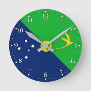 Horloge Ronde Drapeau de l'île Christmas