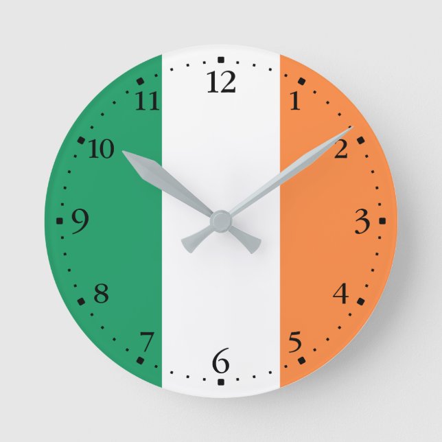Horloge Ronde Drapeau de l'Irlande (Recto)