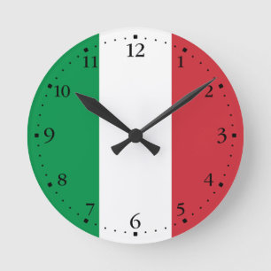 Horloge Ronde Drapeau de l'Italie