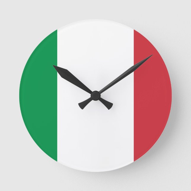 Horloge Ronde Drapeau de l'Italie (Recto)