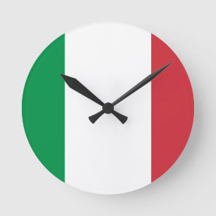 Horloge Ronde Drapeau de l'Italie