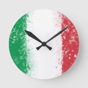 Horloge Ronde Drapeau de l'Italie
