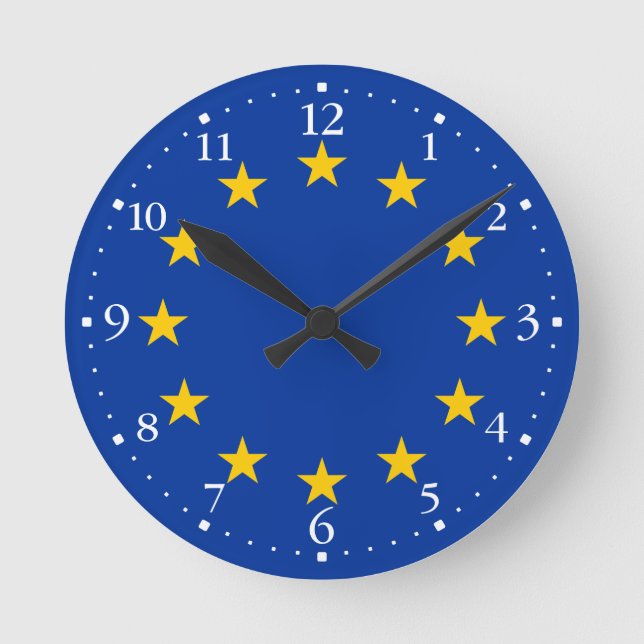 Horloge Ronde Drapeau de l'Union européenne (Recto)