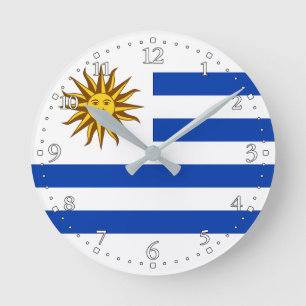 Horloge Ronde Drapeau de l'Uruguay