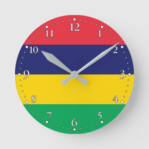 Horloge Ronde Drapeau de Maurice