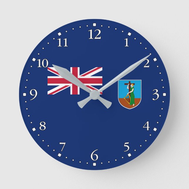 Horloge Ronde Drapeau de Montserrat (Recto)