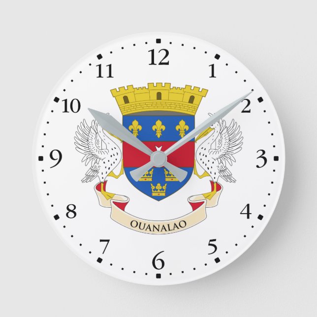 Horloge Ronde Drapeau de Saint-Barthélemy (Recto)