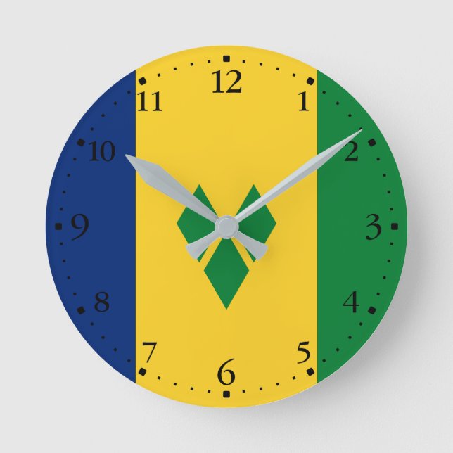 Horloge Ronde Drapeau de Saint-Vincent (Recto)