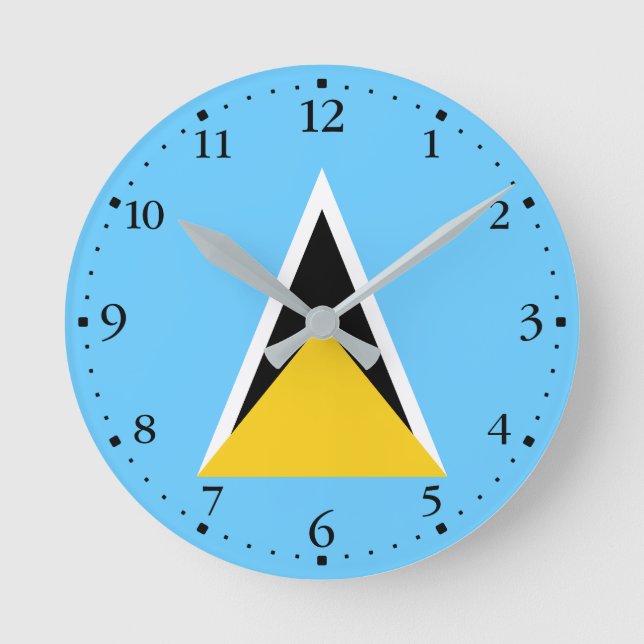 Horloge Ronde Drapeau de Sainte-Lucie (Recto)