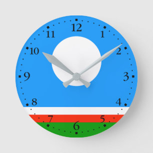 Horloge Ronde Drapeau de Sakha