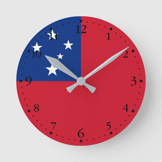 Horloge Ronde Drapeau de Samoa (Recto)