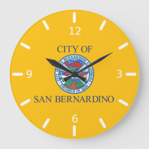 Horloge Ronde Drapeau de San Bernardino (Californie) Grande Horl