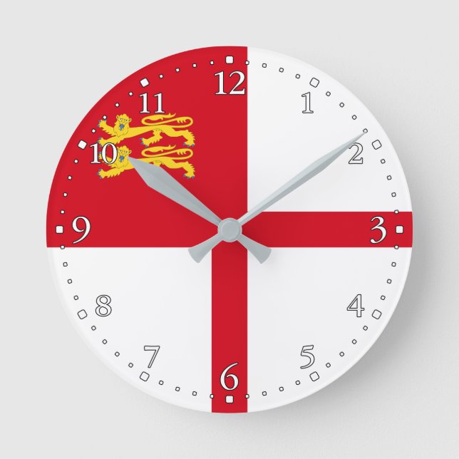 Horloge Ronde Drapeau de Sercq (Recto)