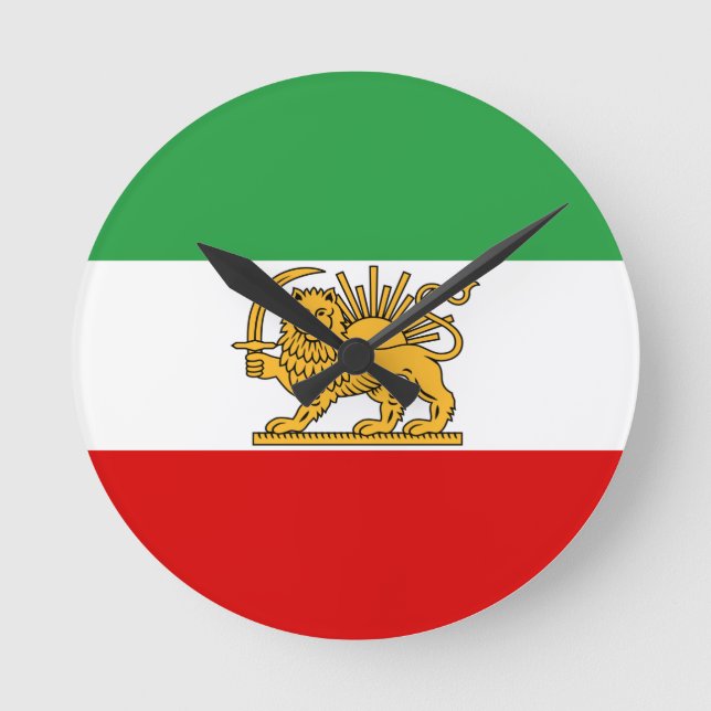 Horloge Ronde Drapeau de Shah de 1964-1980) شیروخورشید de l'Iran (Recto)