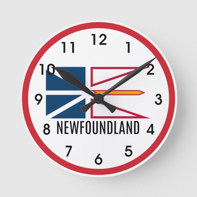 Horloge Ronde drapeau de Terre-Neuve (Recto)