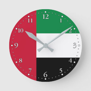 Horloge Ronde Drapeau des Émirats arabes unis