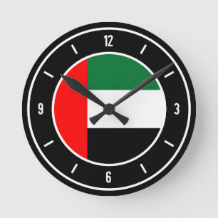 Horloge Ronde Drapeau des Émirats arabes unis