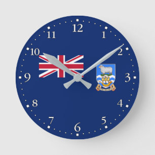 Horloge Ronde Drapeau des îles Falkland