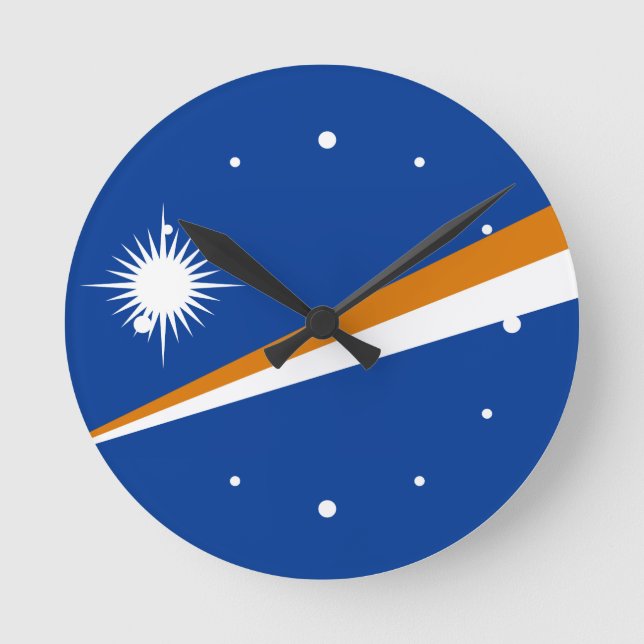 Horloge Ronde Drapeau des Îles Marshall (Recto)