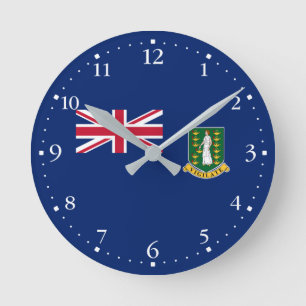 Horloge Ronde Drapeau des îles Vierges britanniques