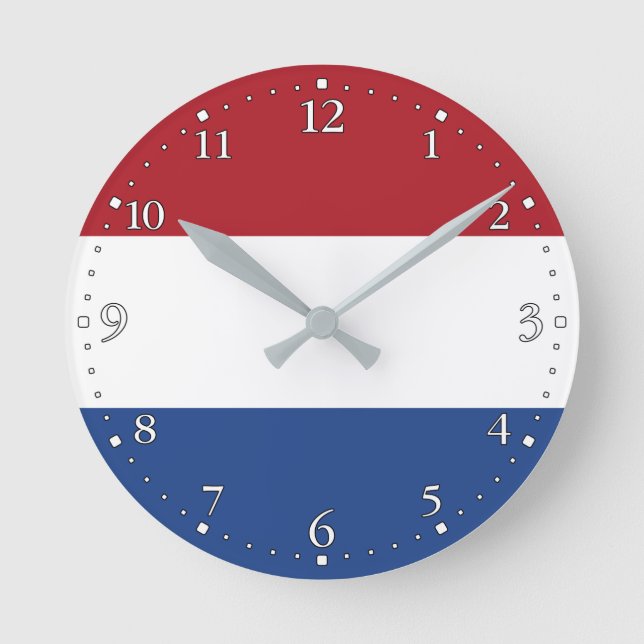 Horloge Ronde Drapeau des Pays-Bas (Recto)