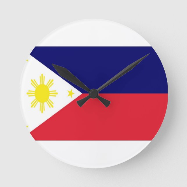 Horloge Ronde Drapeau des Philippines (Recto)