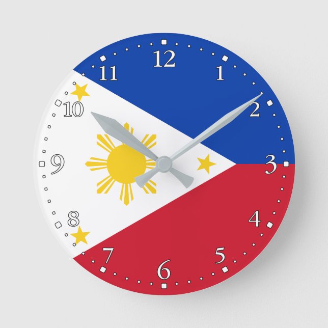 Horloge Ronde Drapeau des Philippines (Recto)