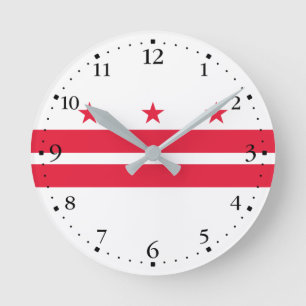 Horloge Ronde Drapeau d'État de Washington DC