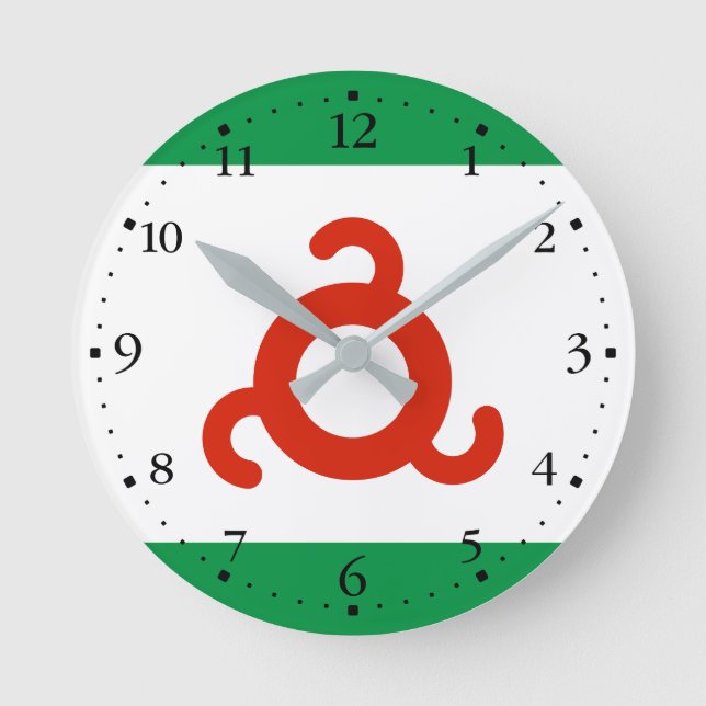 Horloge Ronde Drapeau d'Ingushetia (Recto)