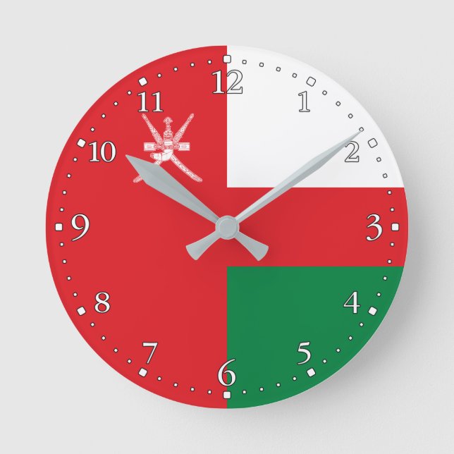 Horloge Ronde Drapeau d'Oman (Recto)