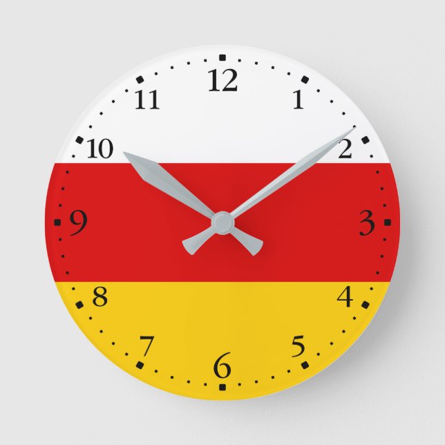 Horloge Ronde Drapeau d'Ossétie du Sud (Recto)