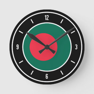 Horloge Ronde Drapeau du Bangladesh élégant
