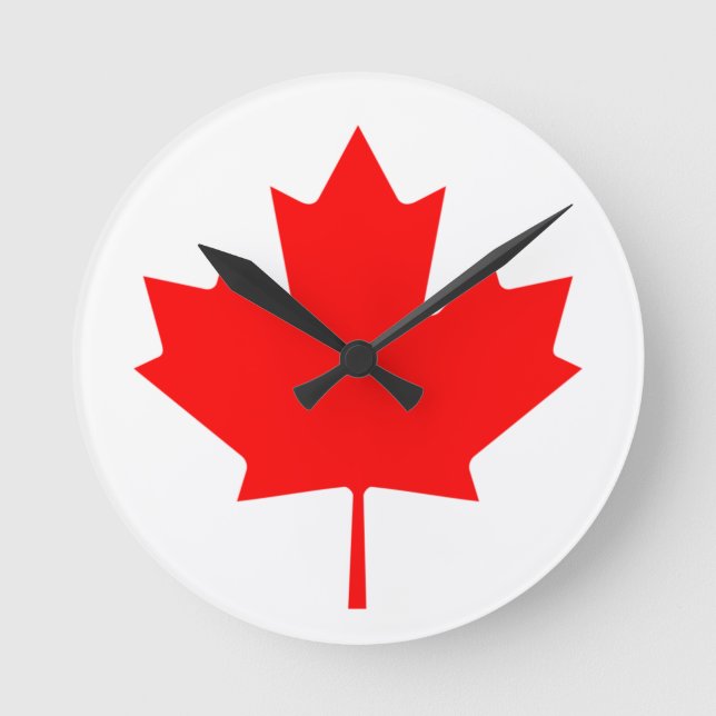 Horloge Ronde Drapeau du Canada (Recto)