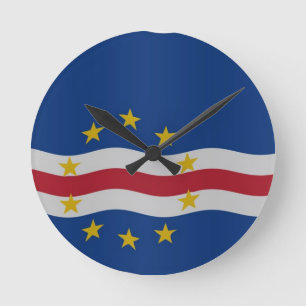 Horloge Ronde drapeau du Cap-Vert