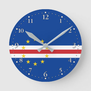 Horloge Ronde Drapeau du Cap-Vert