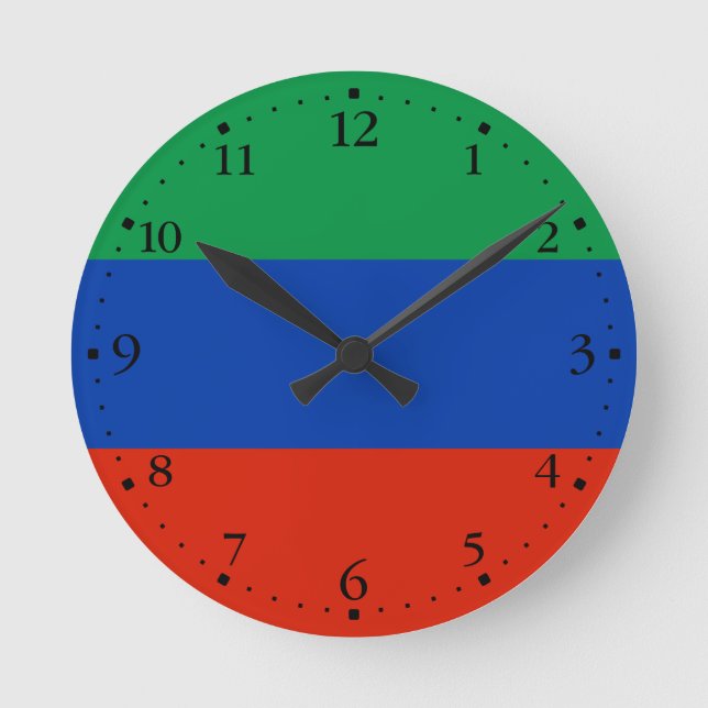 Horloge Ronde Drapeau du Daghestan (Recto)