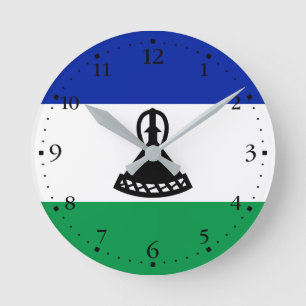 Horloge Ronde Drapeau du Lesotho