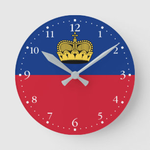 Horloge Ronde Drapeau du Liechtenstein