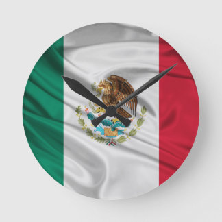 Horloge Ronde Drapeau du Mexique