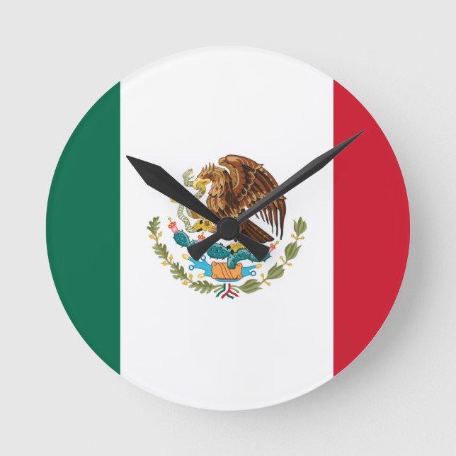 Horloge Ronde Drapeau du Mexique - drapeau mexicain - Bandera de (Recto)