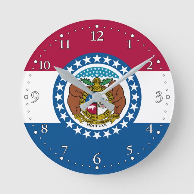 Horloge Ronde Drapeau du Missouri (Recto)