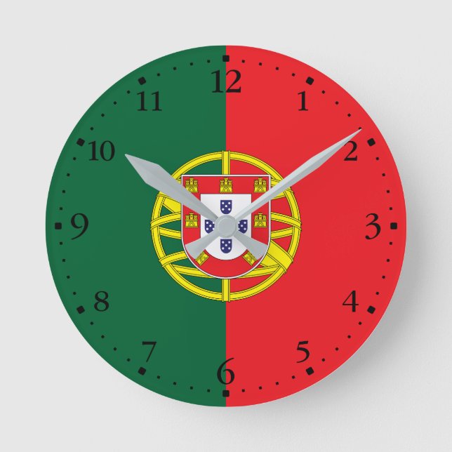 Horloge Ronde Drapeau du Portugal (Recto)
