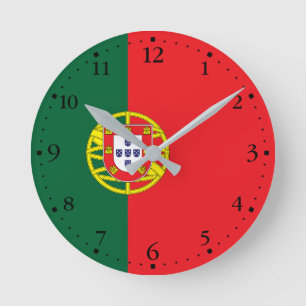 Horloge Ronde Drapeau du Portugal