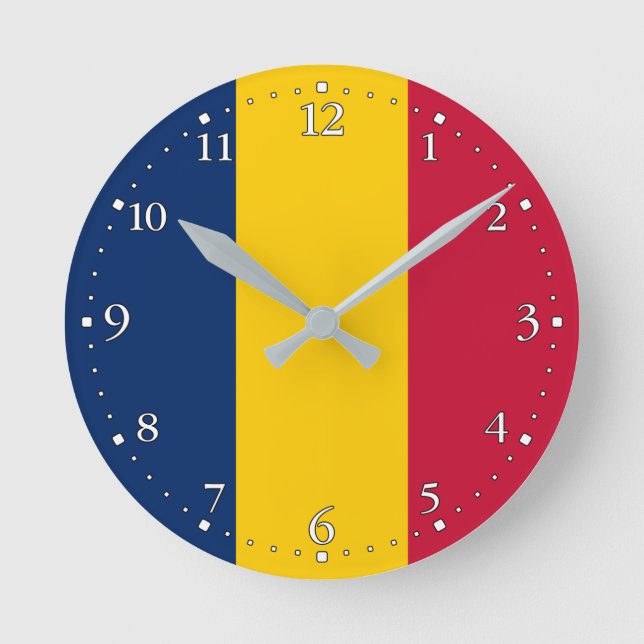 Horloge Ronde Drapeau du Tchad (Recto)