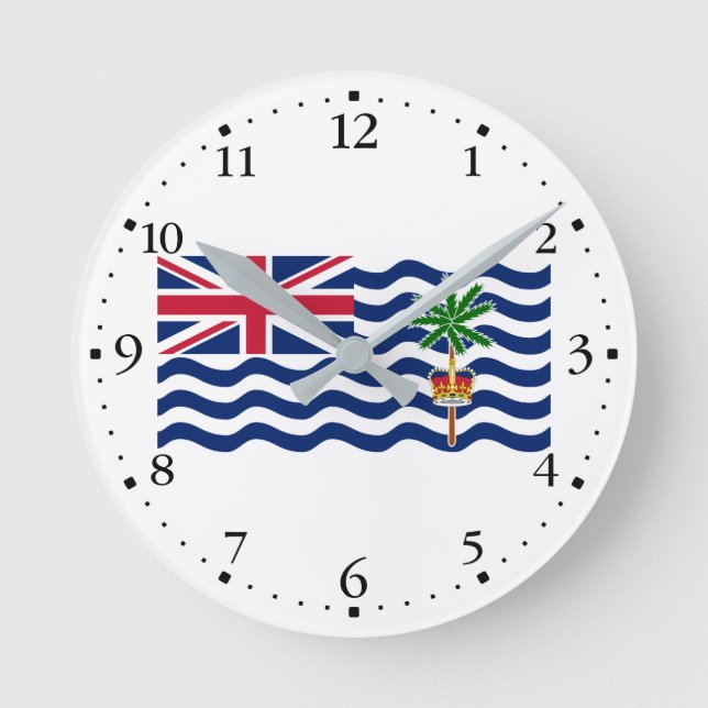 Horloge Ronde Drapeau du Territoire britannique de l'océan Indie (Recto)