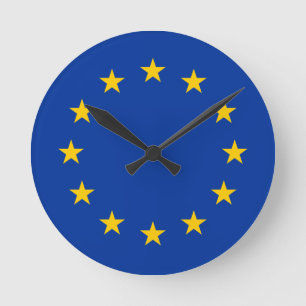 Horloge Ronde drapeau d'Union européenne